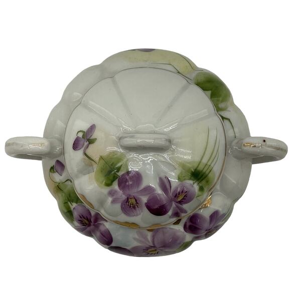 Vintage Nippon Hand Painted Sugar/Creamer Set Floral Pattern - Picture 5 of 16